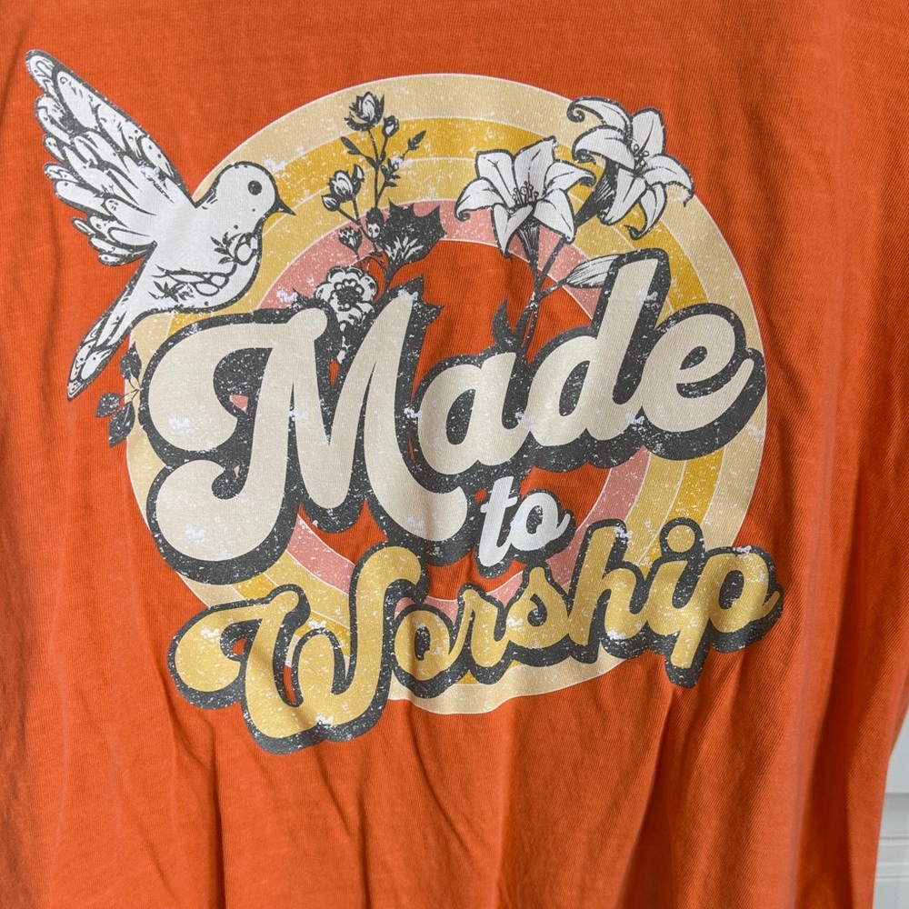 Comfort Colors Orange Crewneck Tee with Tag Size XL - Picture 3 of 4
